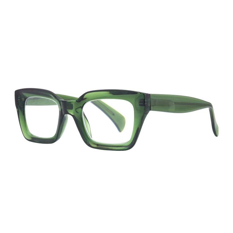 Transparent Green Sophie Blue Light Glasses