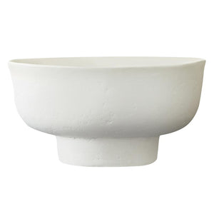 White Paper Mache Bowl