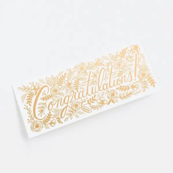 Champagne Floral Congrats Card - Box Turtle