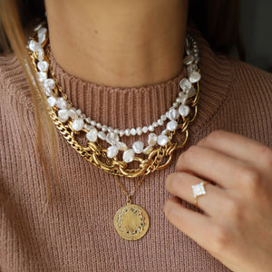 Vintage French Coin Necklace