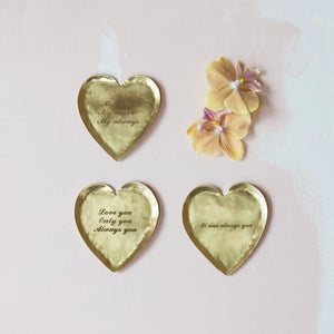 Brass Heart Quote Dish