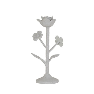 White Flower Taper Holder