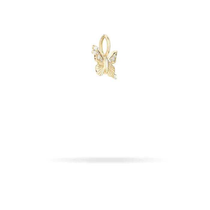 Diamond Butterfly Mini Bead Charm - Box Turtle