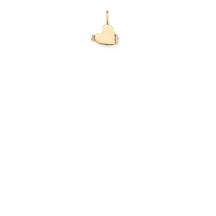 Diamond Heart Dog Tag Mini Bead Charm - Box Turtle