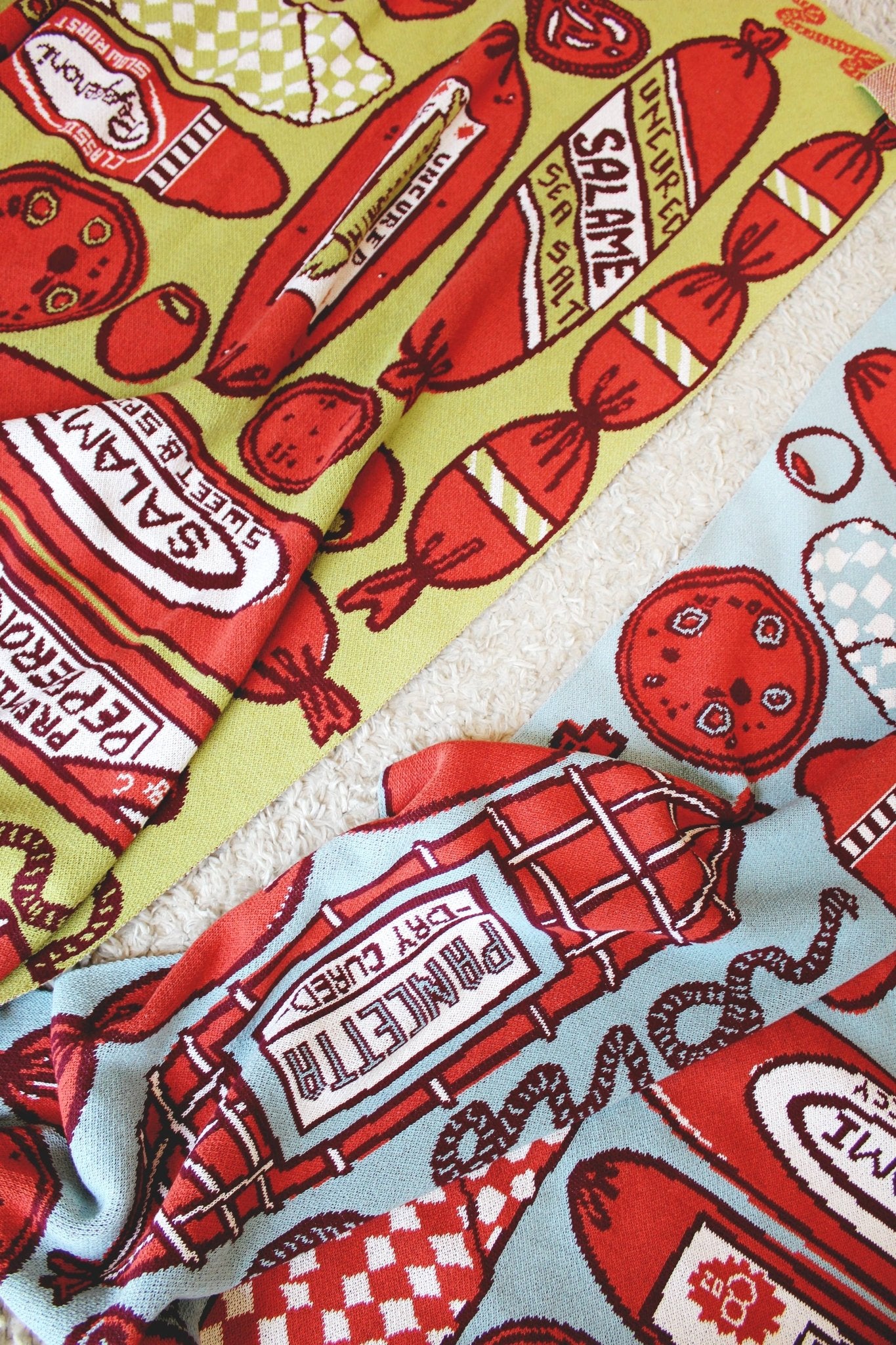 Meat Shop Knit Throw Blanket - Box Turtle