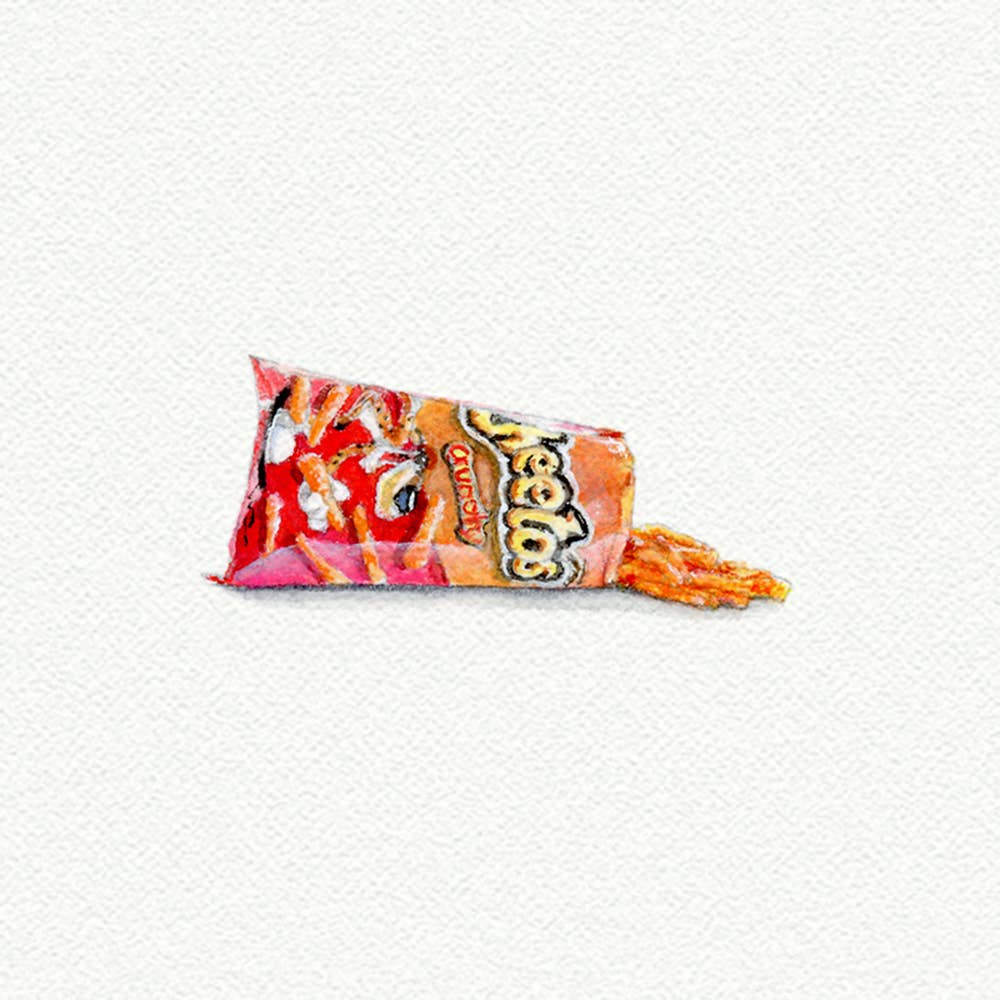 Cheetos Miniature Watercolor Print