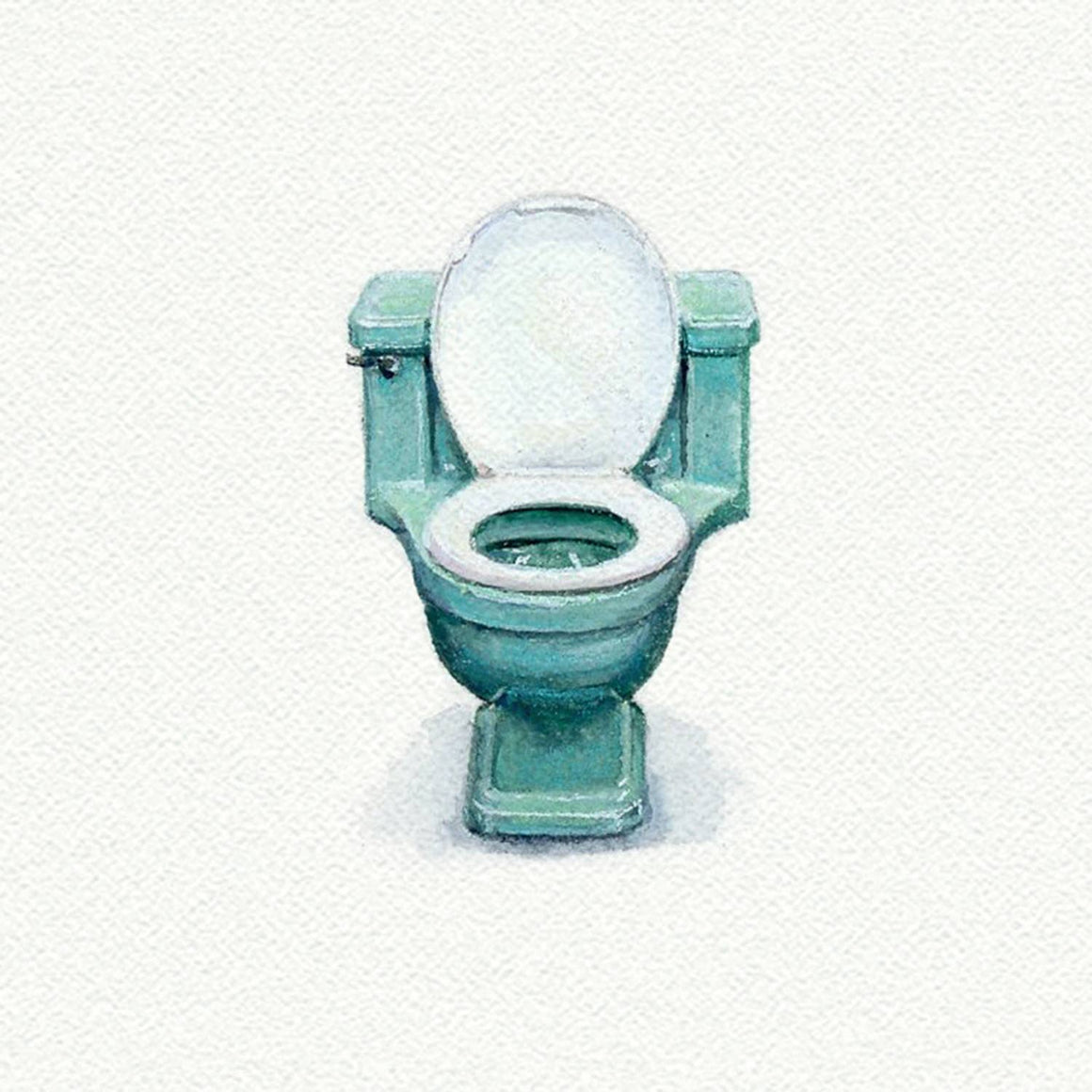 Toilet Miniature Watercolor Print