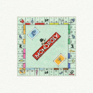 Monopoly Miniature Watercolor Print