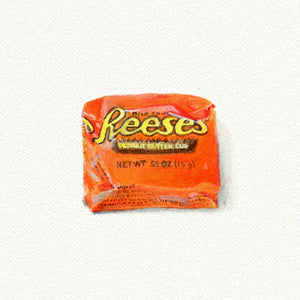 Reese's Cup Miniature Watercolor Print