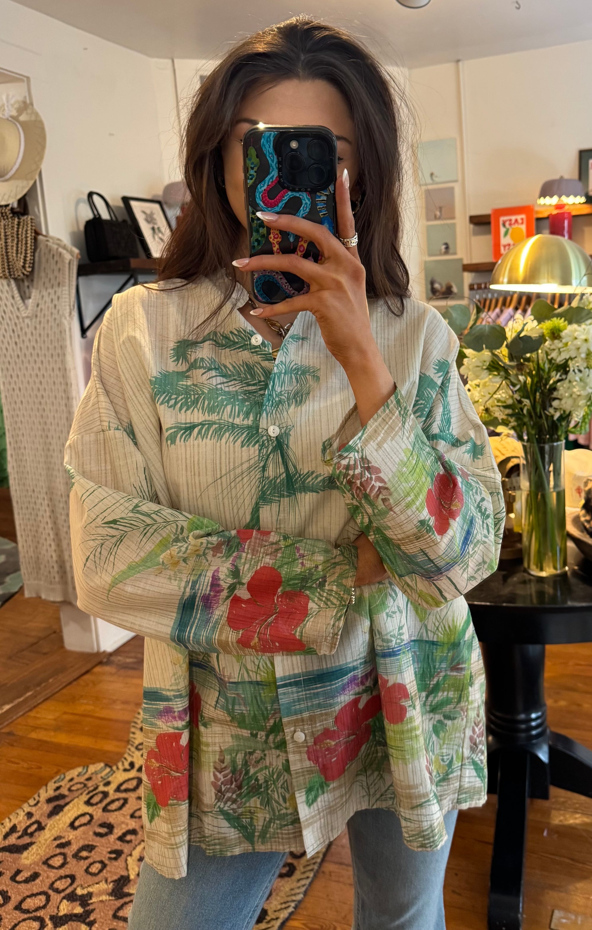 Green Print Oceane Top
