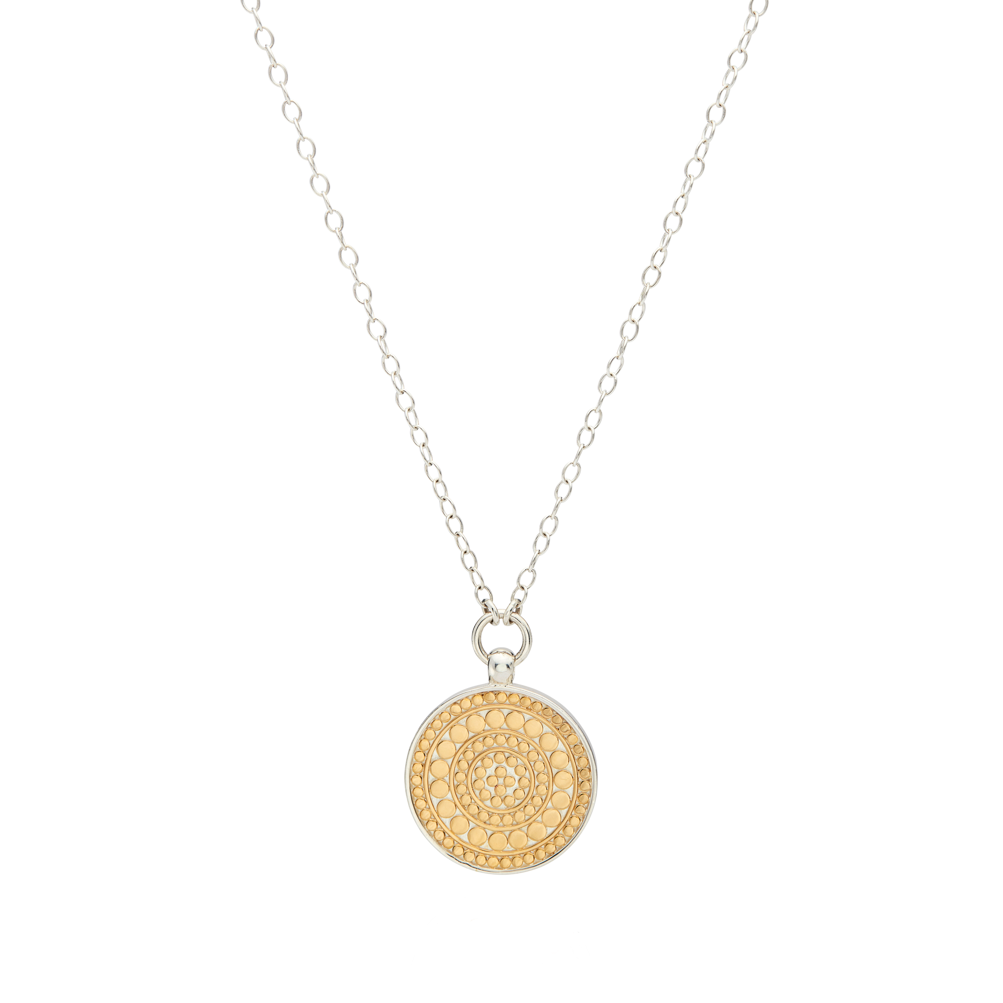 Classic Reversible Disc Pendant Necklace