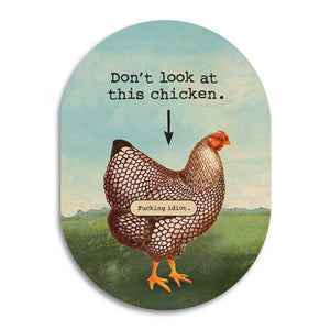 Don't Look at This Chicken Vintage Card