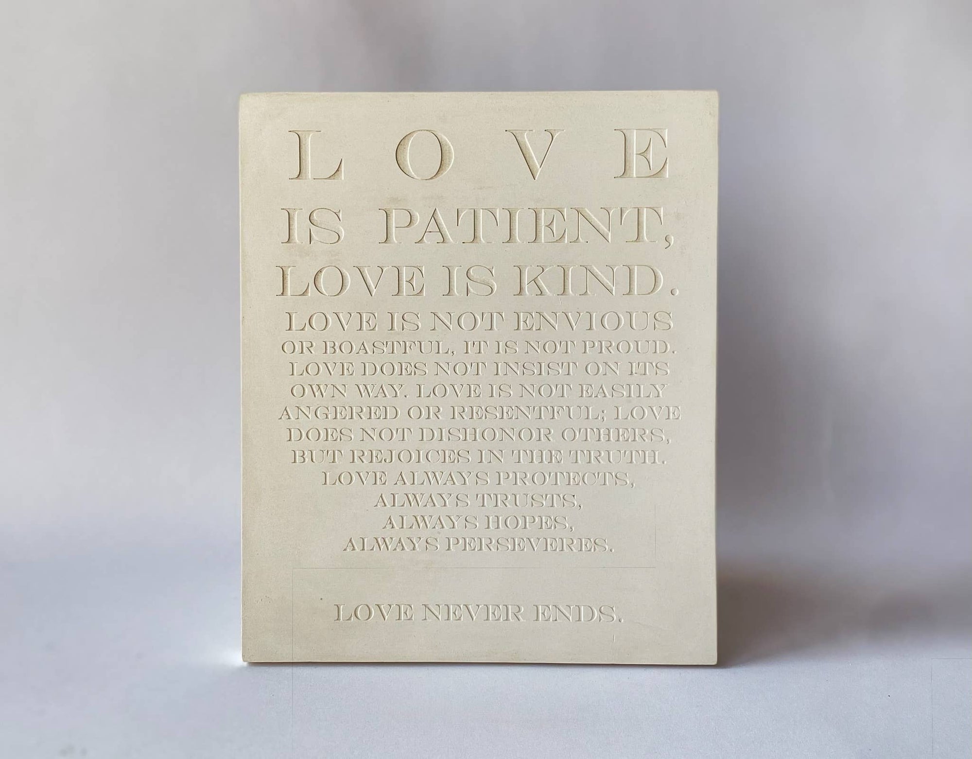 Studio White I Corinthians 13:4-8 Wall Art