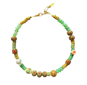 Nepalese Mosaic Beaded Necklace