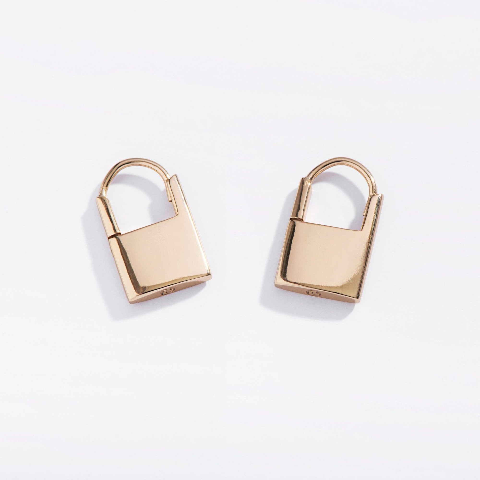 Padlock Huggie Hoops