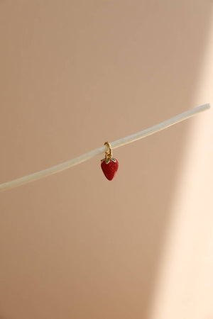 Strawberry Enamel Charm