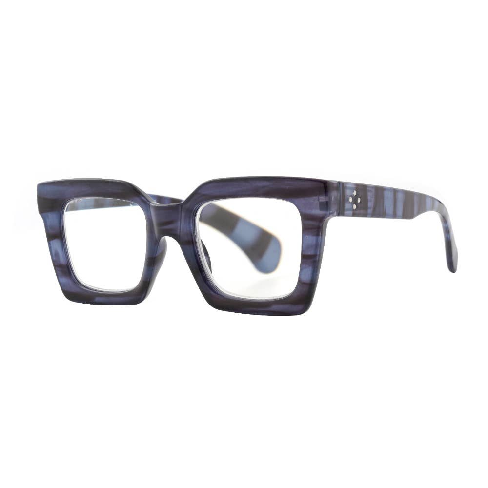 Striped Blue FIONA Blue Light Glasses