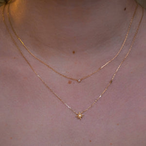 Solid Gold Diamond Stardust Pendant