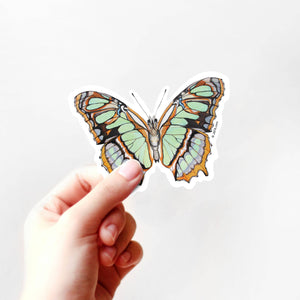 Malachite Butterfly Vinyl Sticker