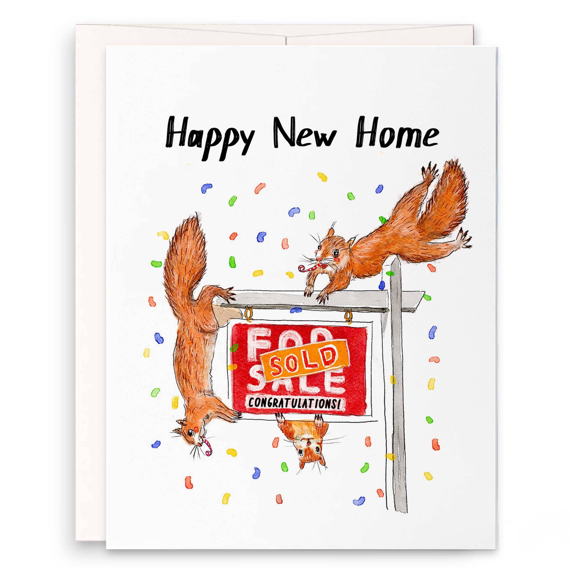 Squirrel New Home - Funny Housewarming Card