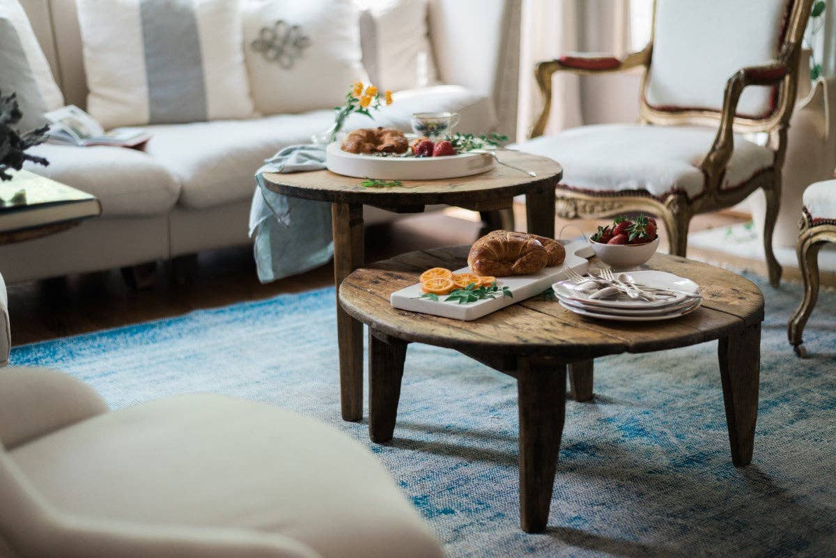 Found Wood Accent Tables