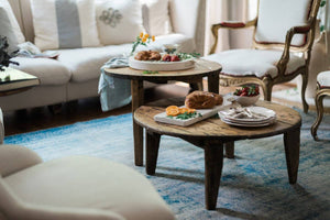 Found Wood Accent Tables
