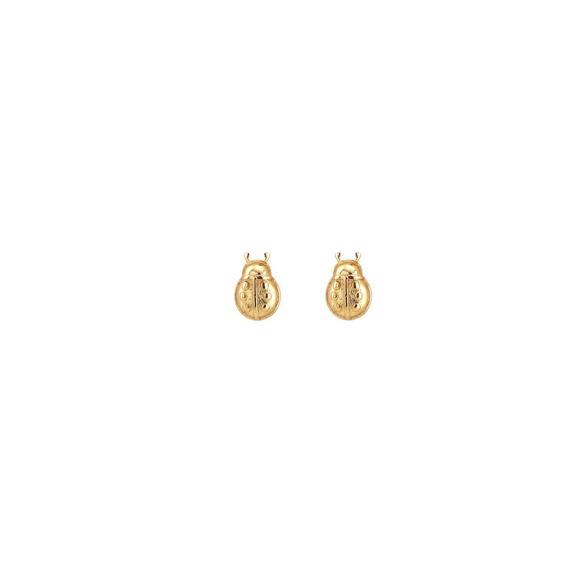 Gold Ladybug Studs