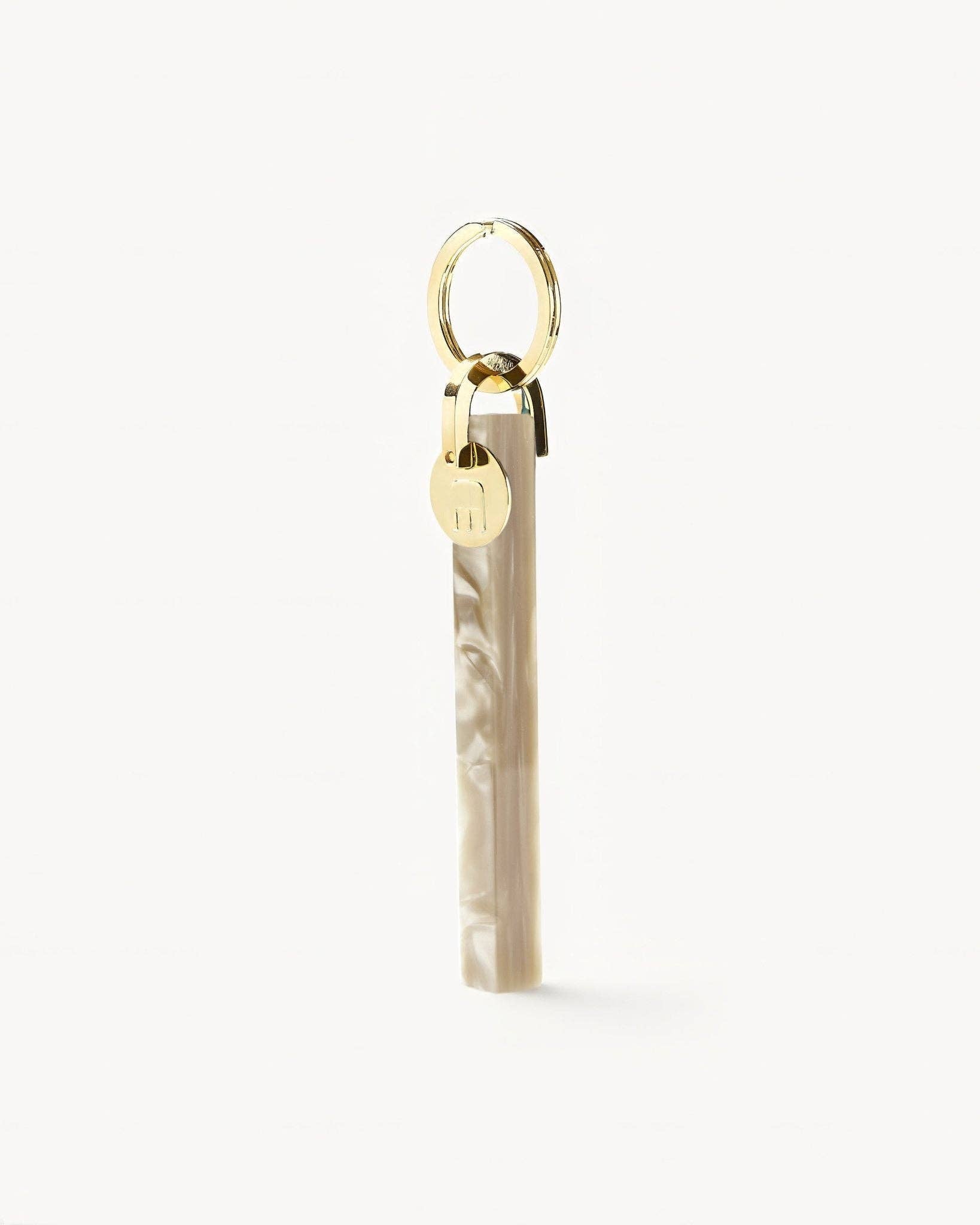 Sand Shell & Gold Bar Keychain