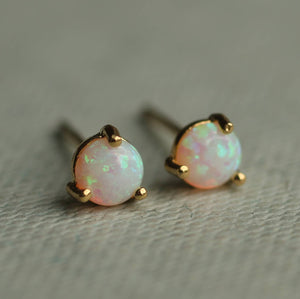 Tiny Opal Studs
