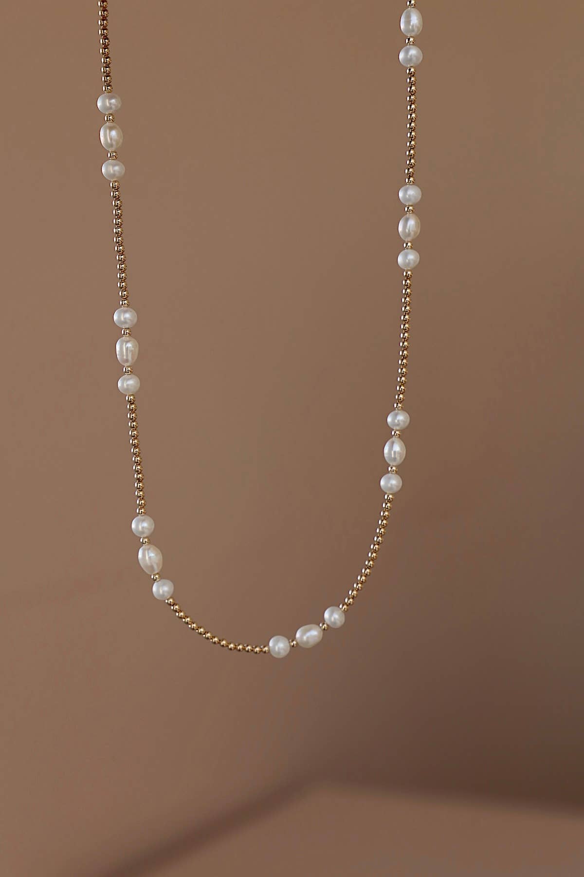 Gold Beachcomber Pearl Necklace
