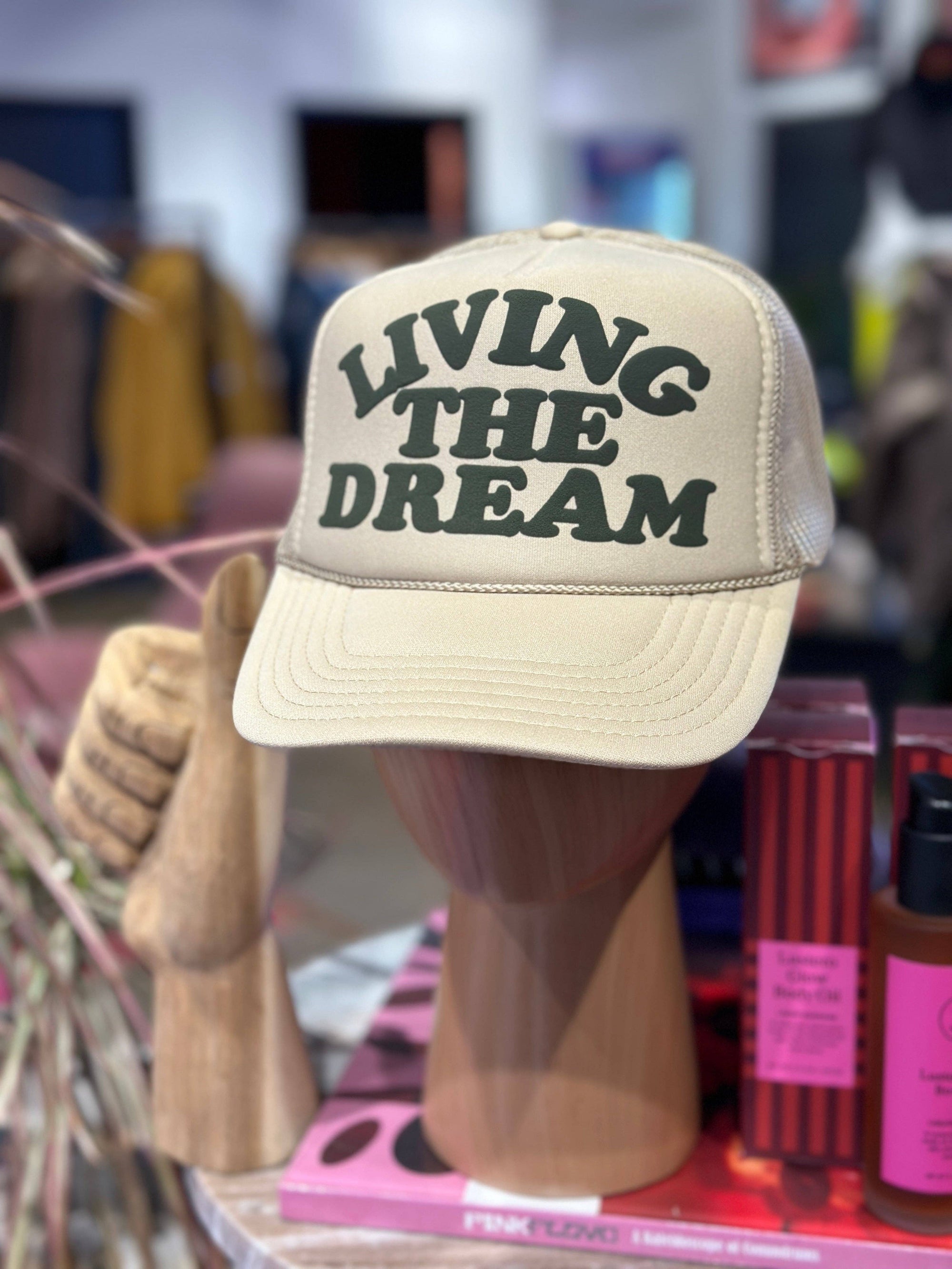 Khaki Living The Dream Trucker Hat