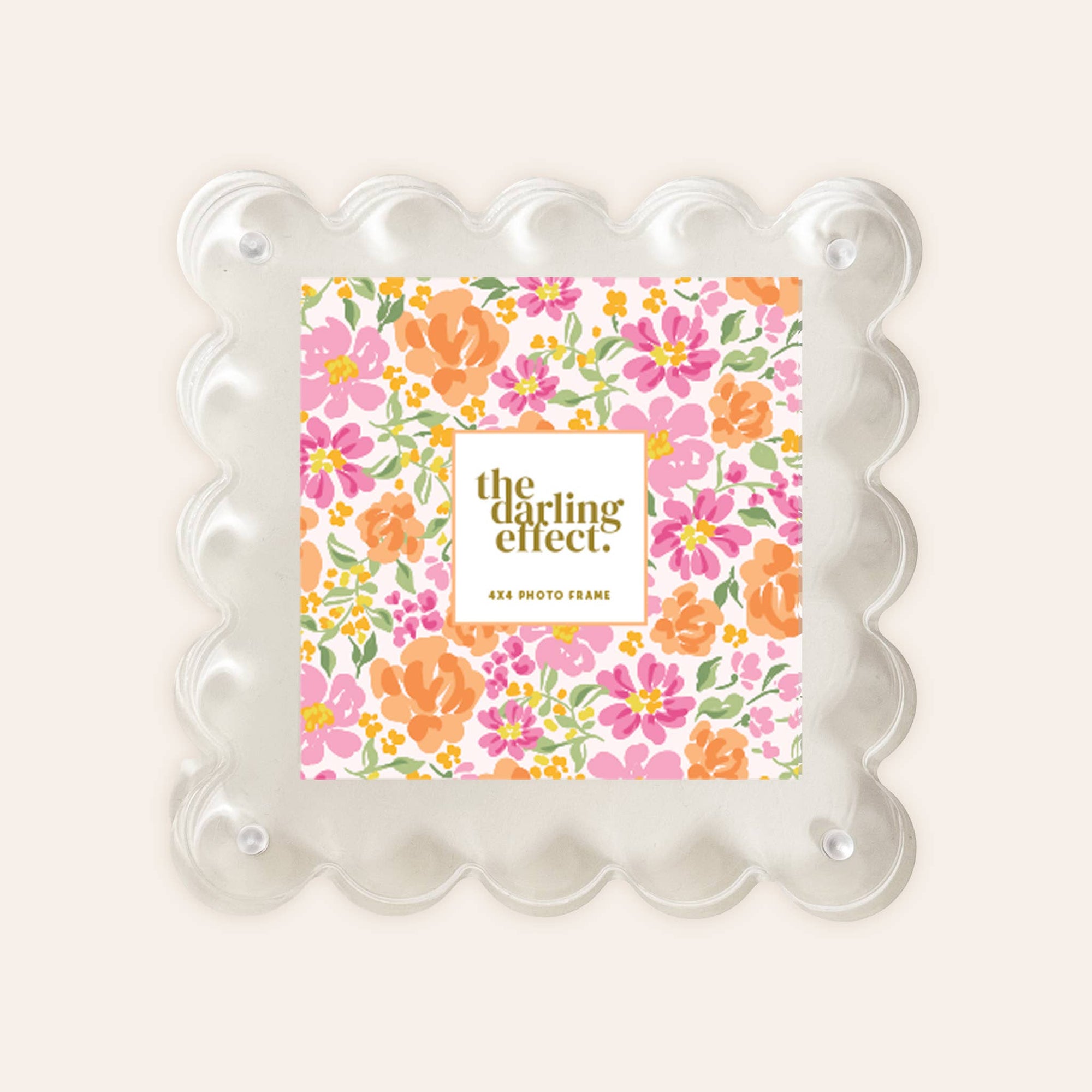 Clear Square Scalloped Acrylic Frame