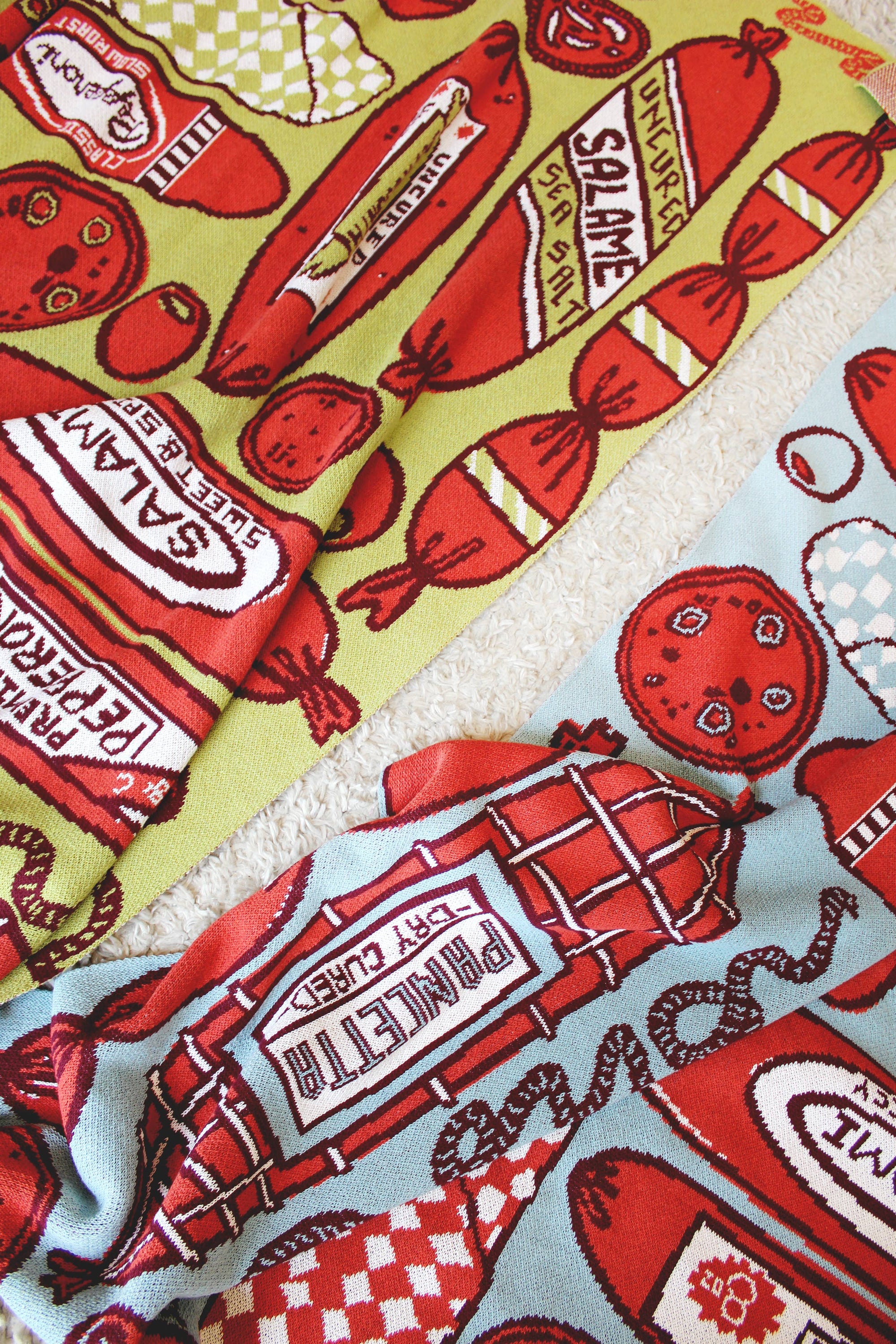 Meat Shop Knit Throw Blanket