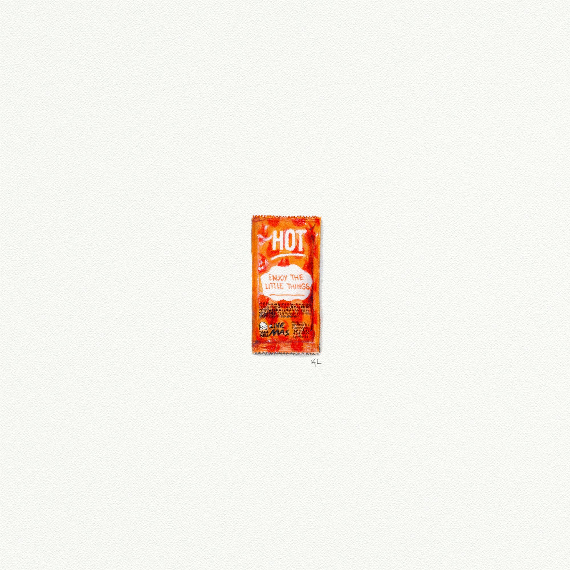 Taco Bell Hot Sauce Miniature Watercolor Print