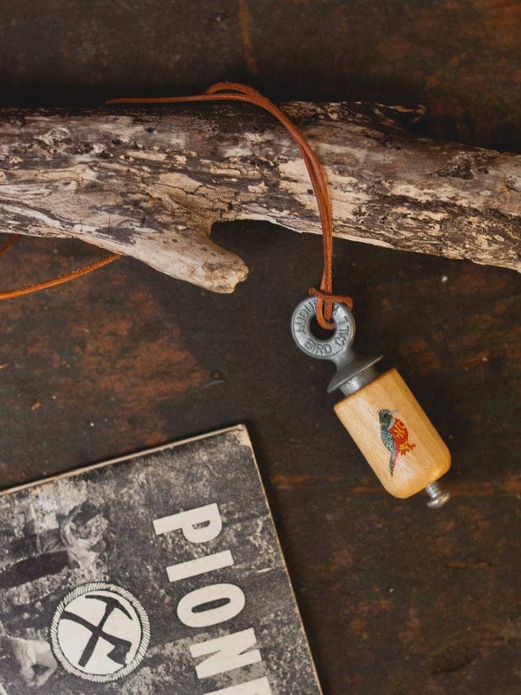 Natural Wood Bird Call Necklace