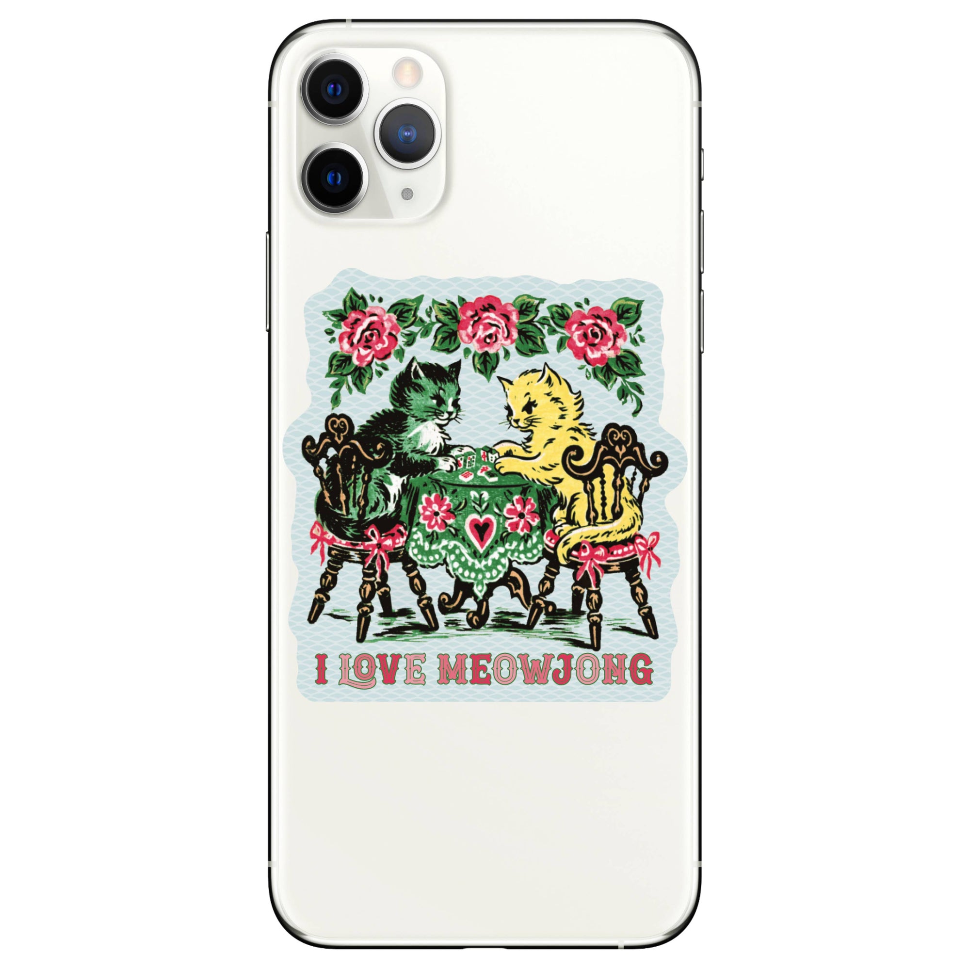 I Love Meowjong Game Cats Vinyl Sticker