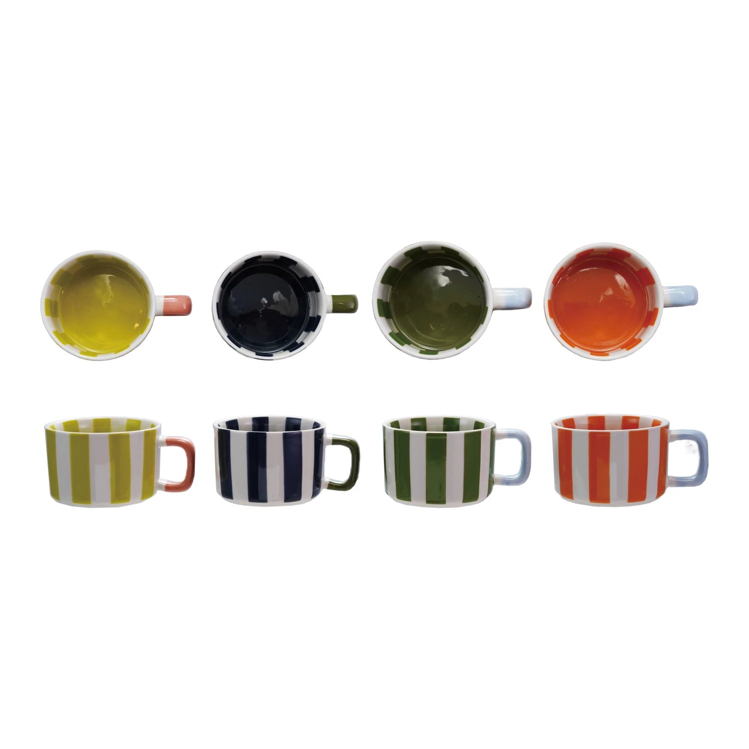 Hand-Painted Striped Mug