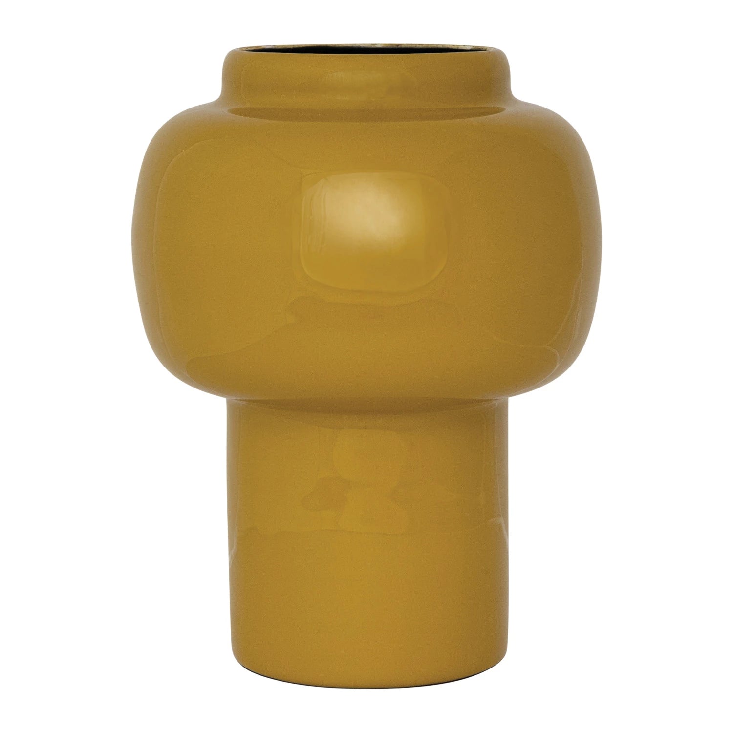 Mustard Enamel Vase