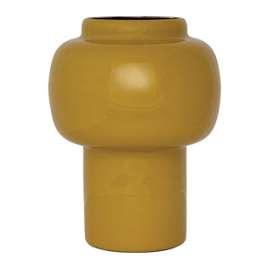 Mustard Enamel Vase
