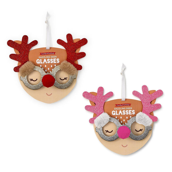 Glitter Antler Glasses.