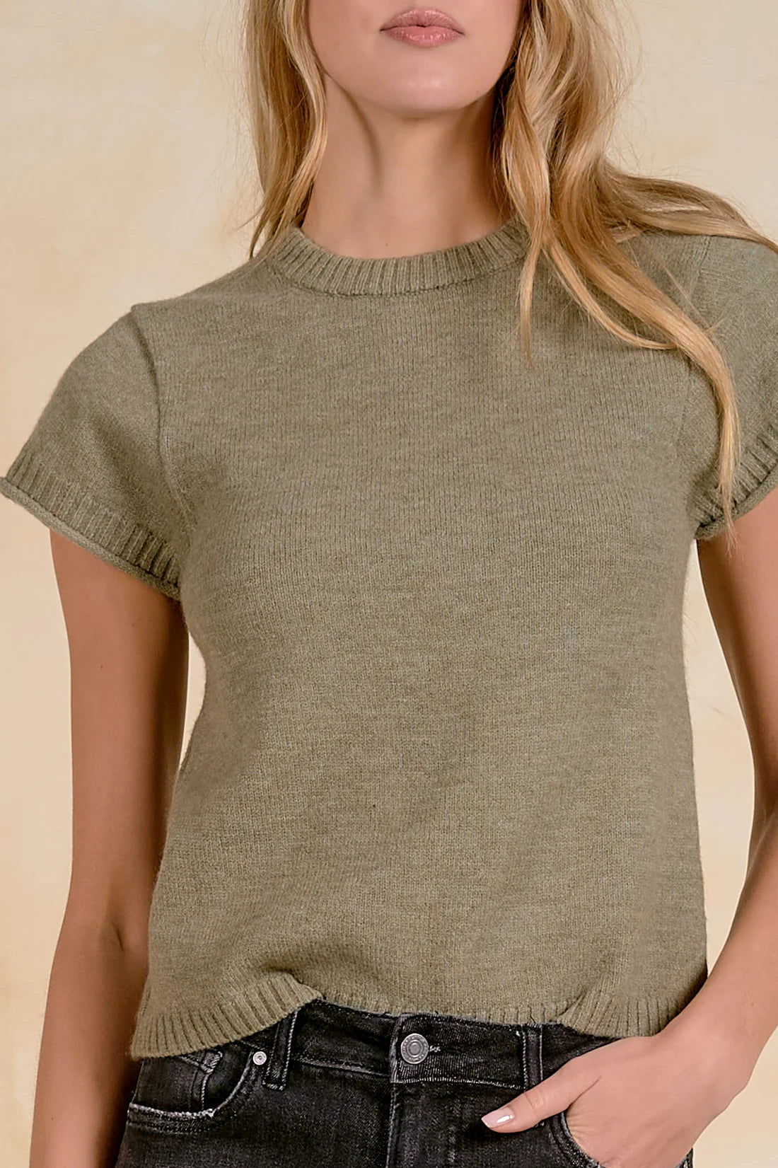 Light Olive Sam Sweater