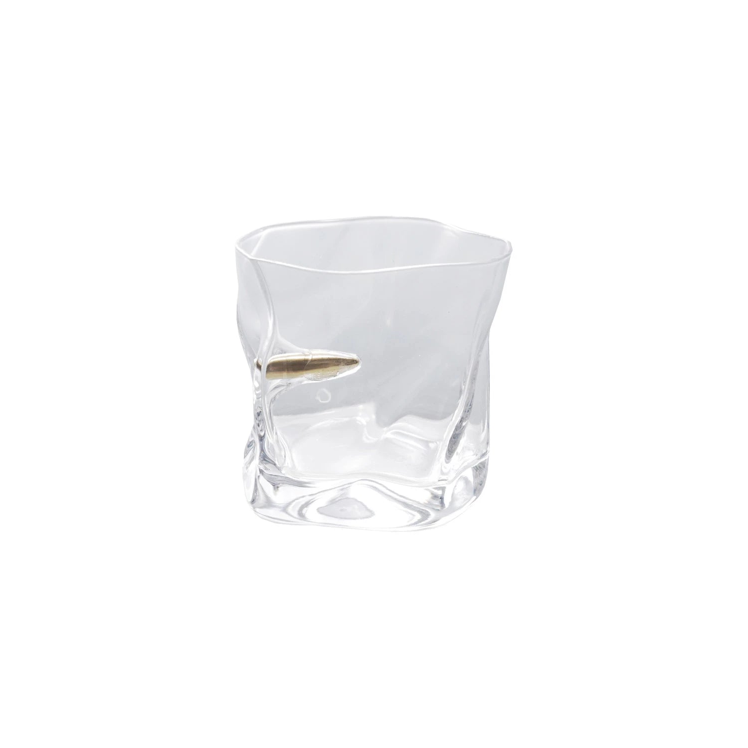 Embedded Bullet Whiskey Glass