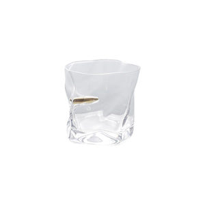 Embedded Bullet Whiskey Glass