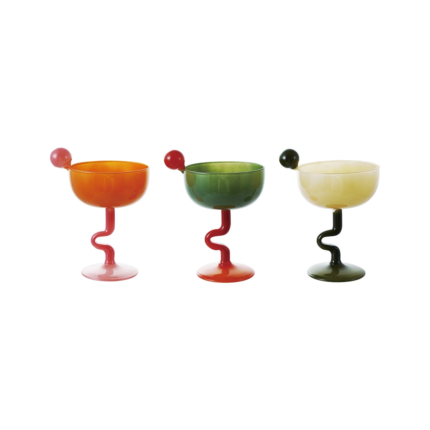 Colorful Stemmed Martini Glass
