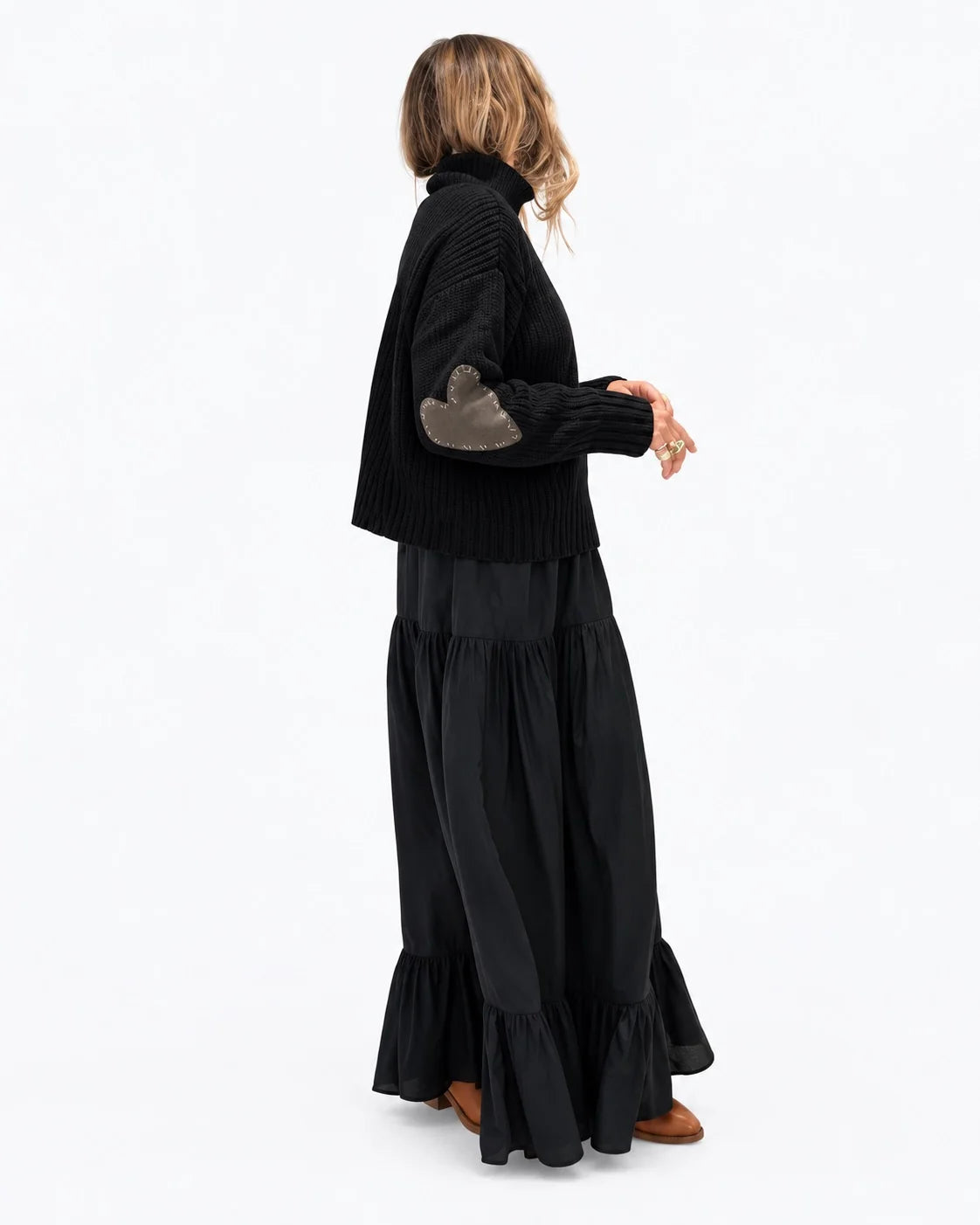 Black Marlow Imperfect Heart Sweater
