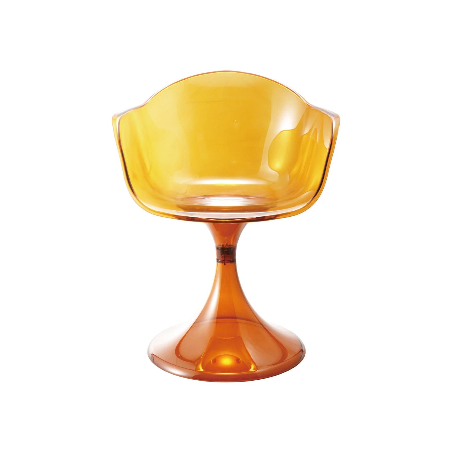 Amber Transparent Tulip Chair