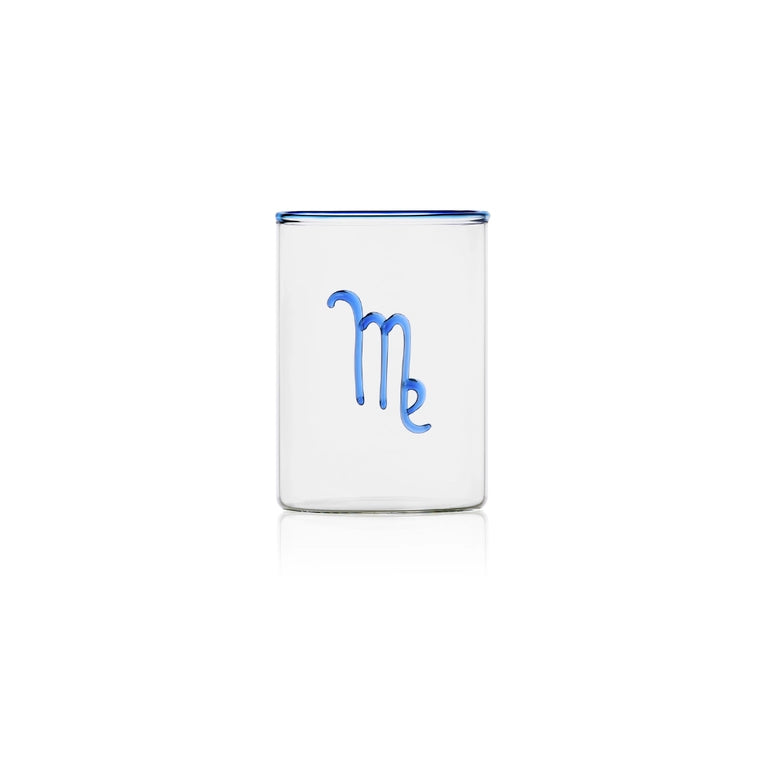 Blue Astrological Lowball Glasses