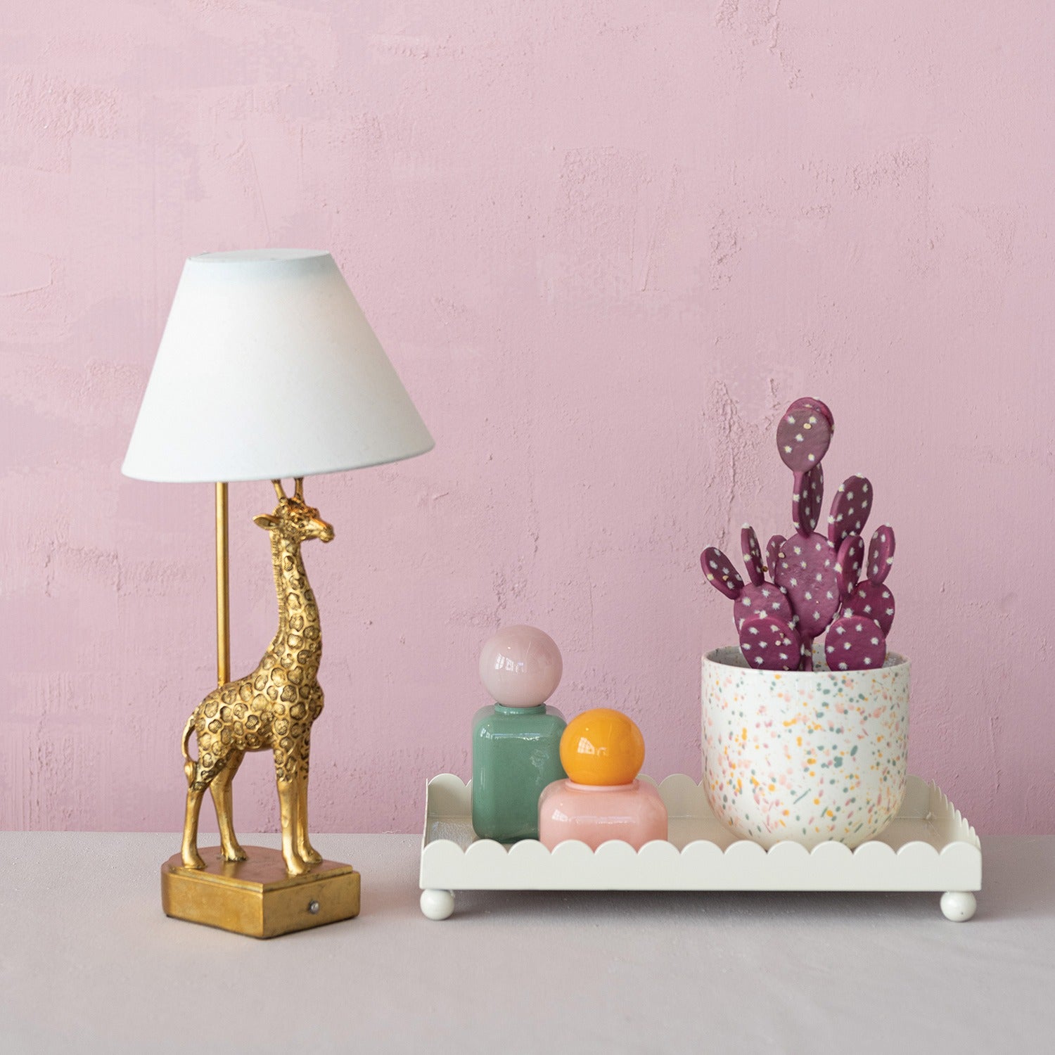 Resin LED Rechargeable Giraffe Lamp