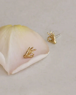 Brass Gesture Studs