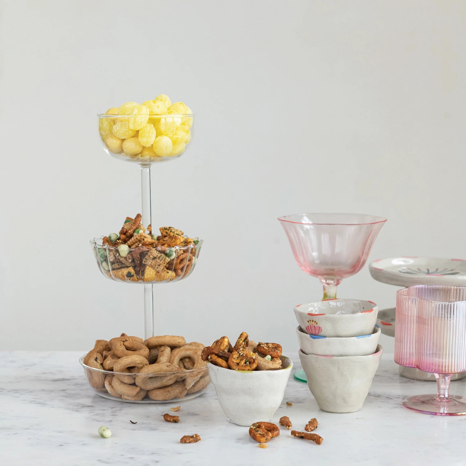 Three-Tier Glass Tray